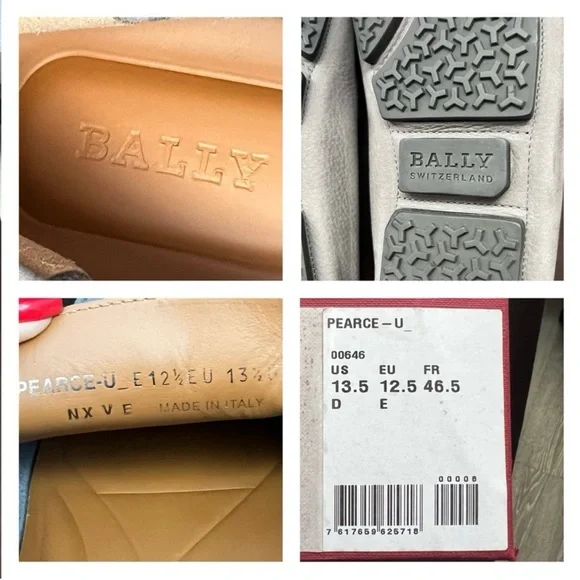 New! BALLY Logo Pearce Suede Leather Moccasin Driving Loafers - Picture 8 of 8